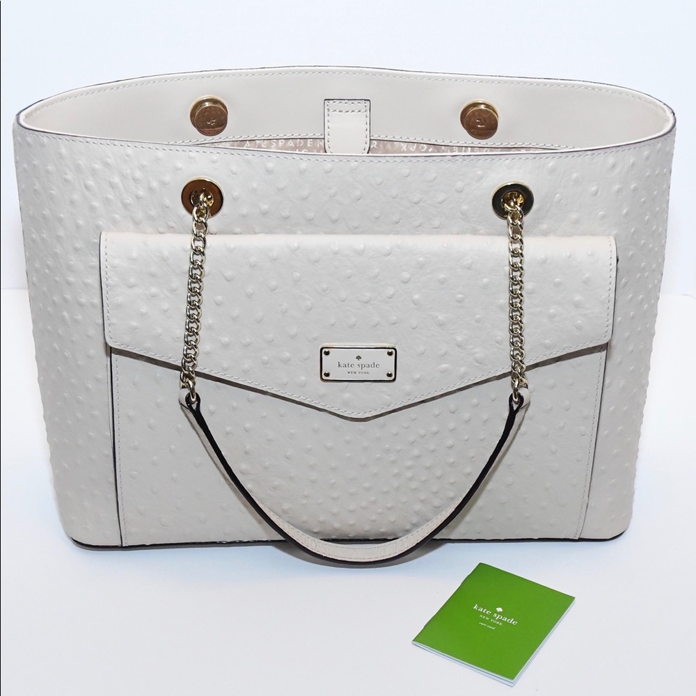 🌺 Kate Spade Halsey a la vita Ostrich Tote